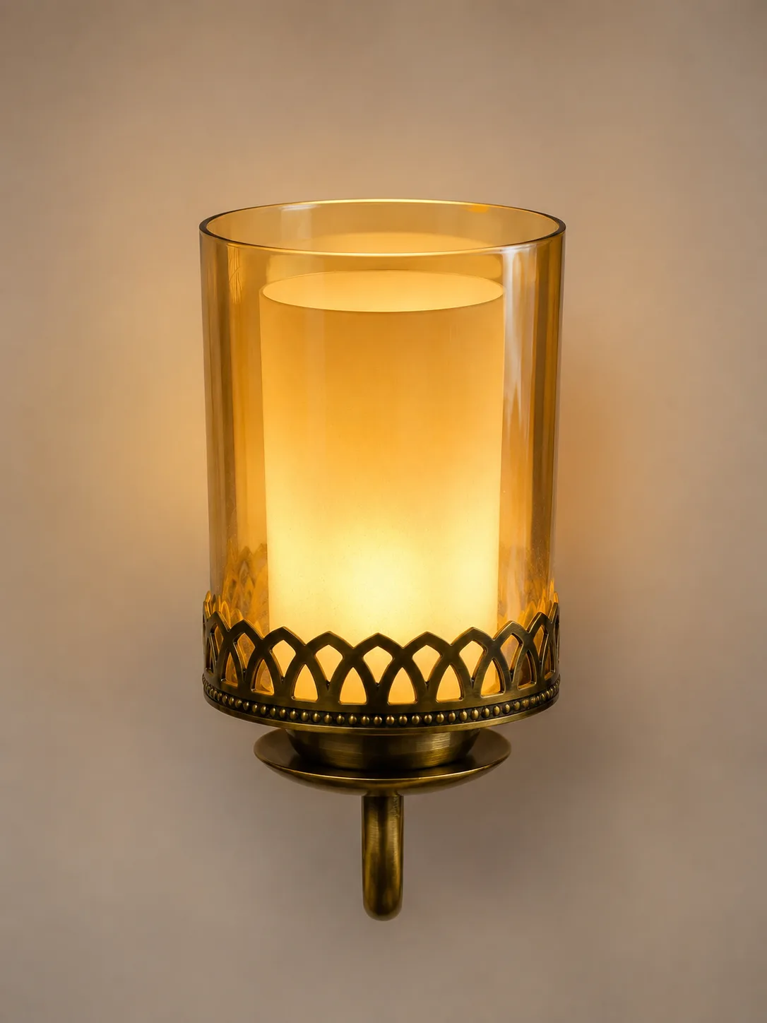 Amber Cylinder Wall Light