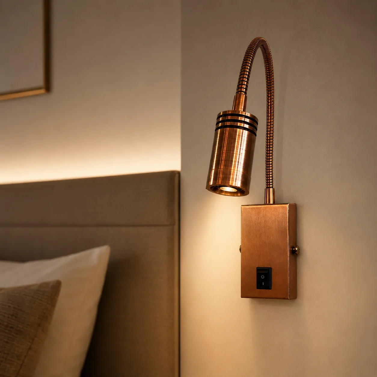 Copper Cylinder Wall Light