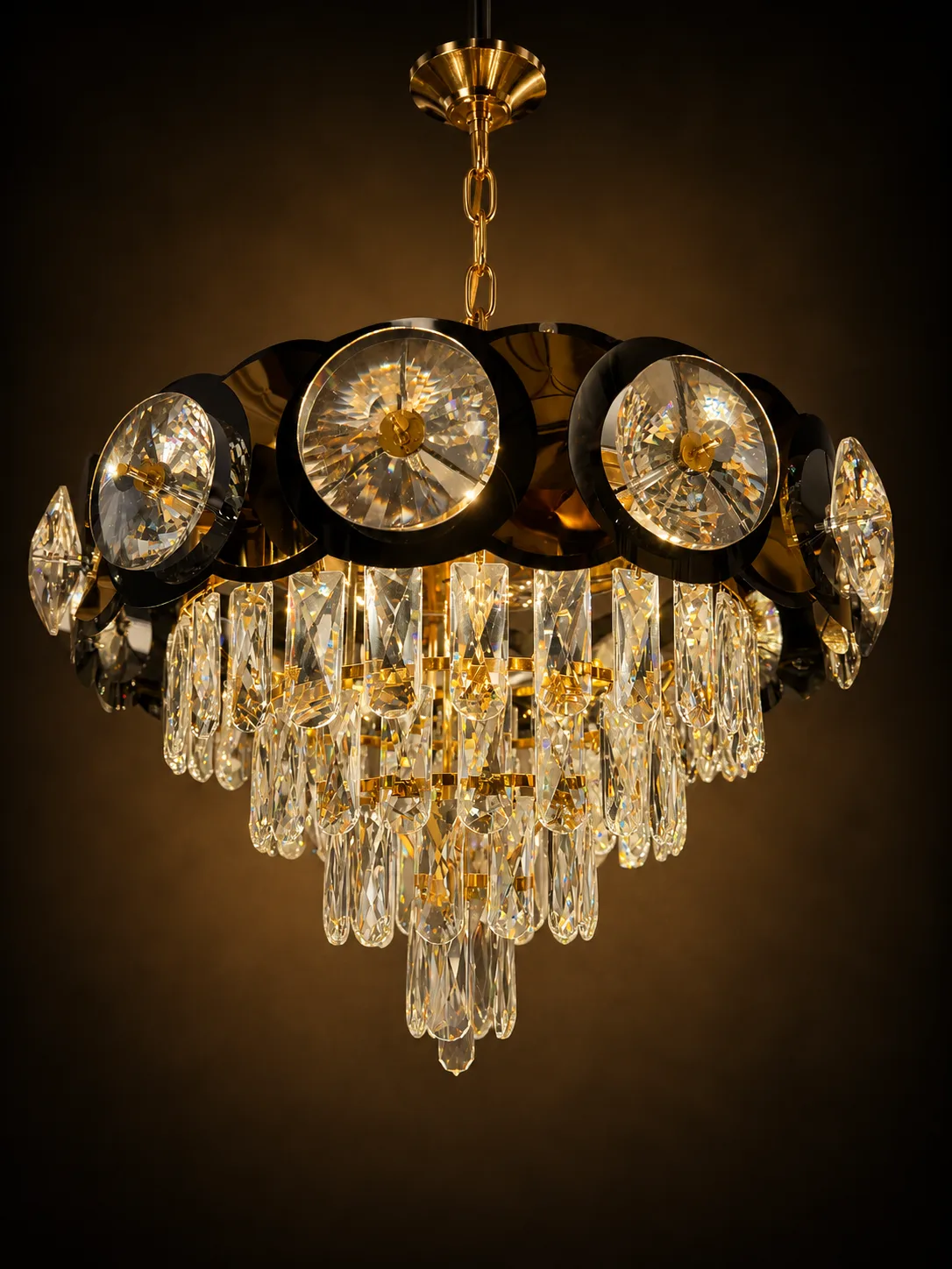 Crystal Medallion Ring Chandelier