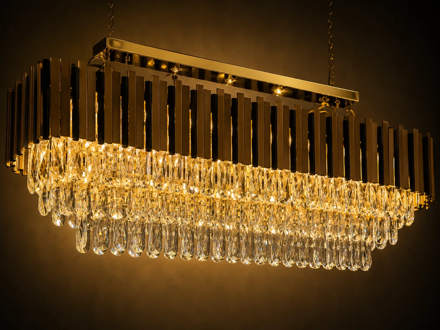Linear Crystal Island Chandelier