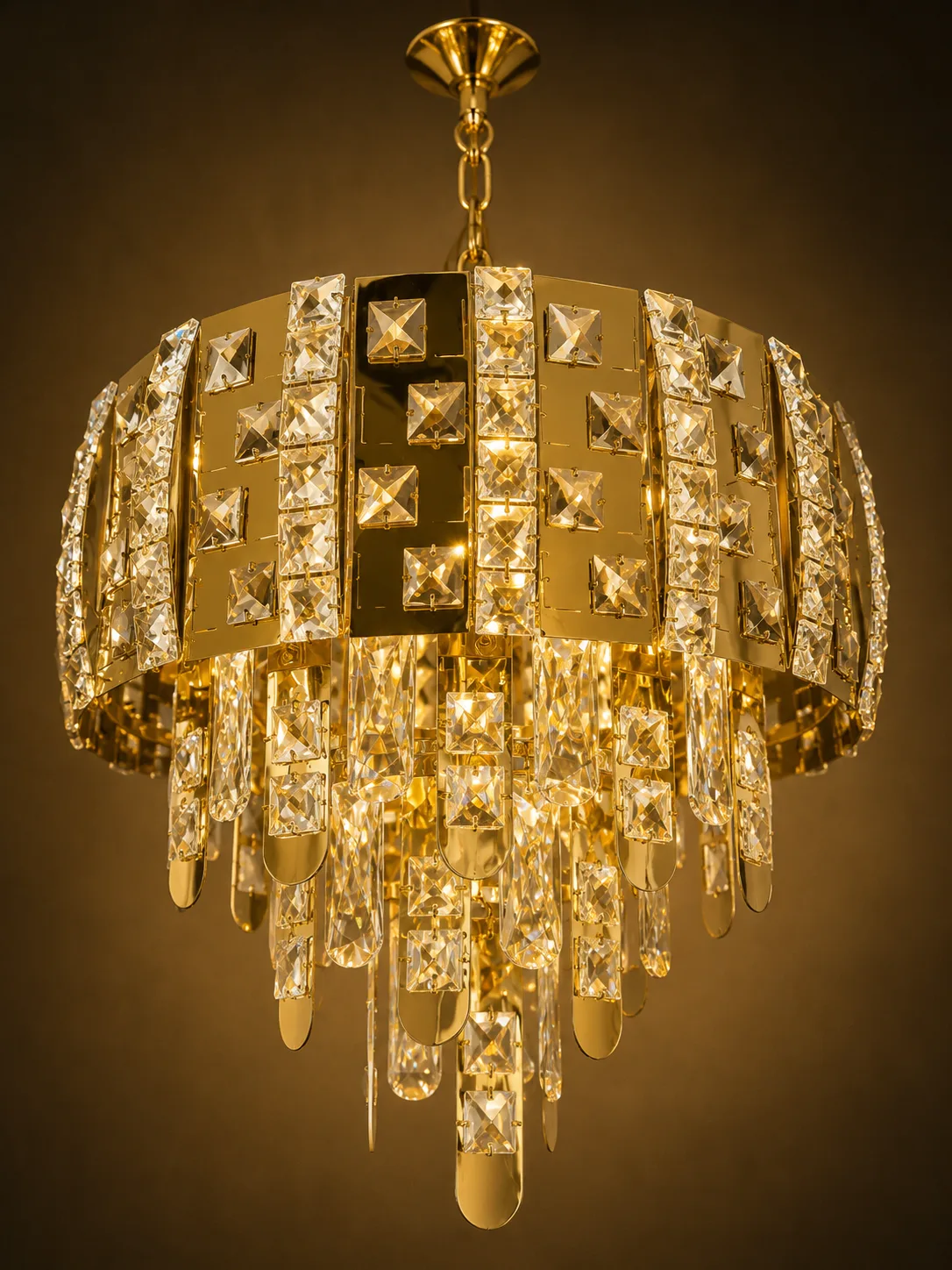 Petite Tiered Crystal Chandelier