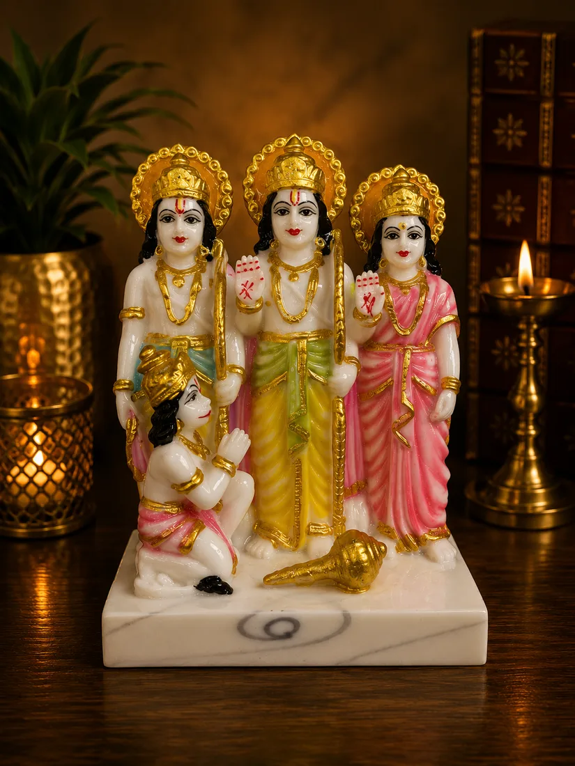 Ram Darbar Marble-Finish Idol