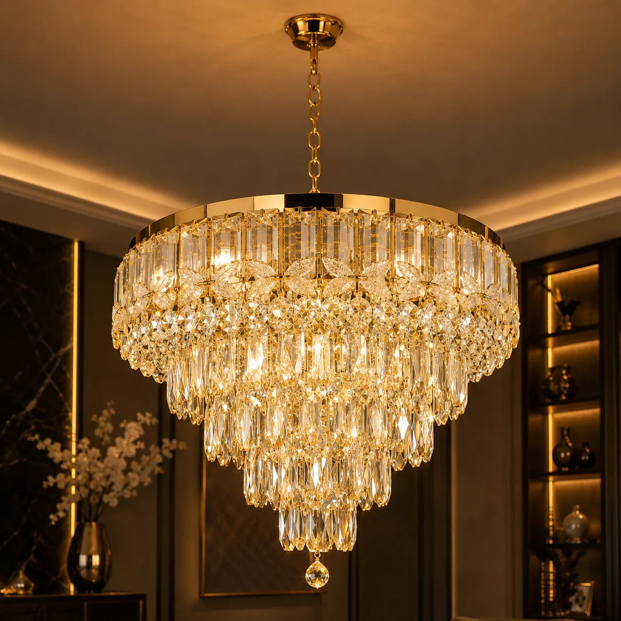 Royal Cascade Crystal Chandelier