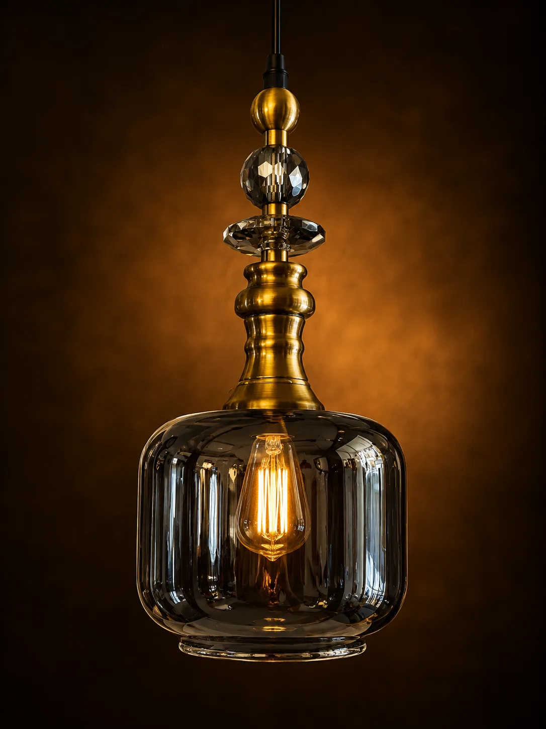 Smoke Glass Pendant Light