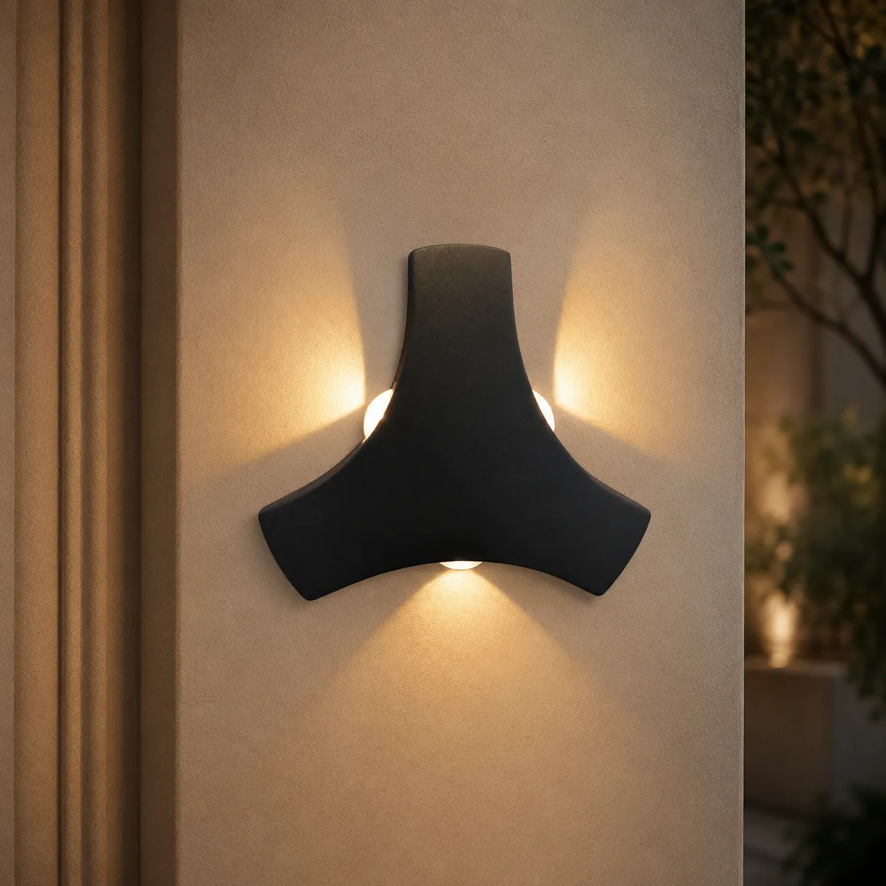 Tri-Blade LED Wall Light