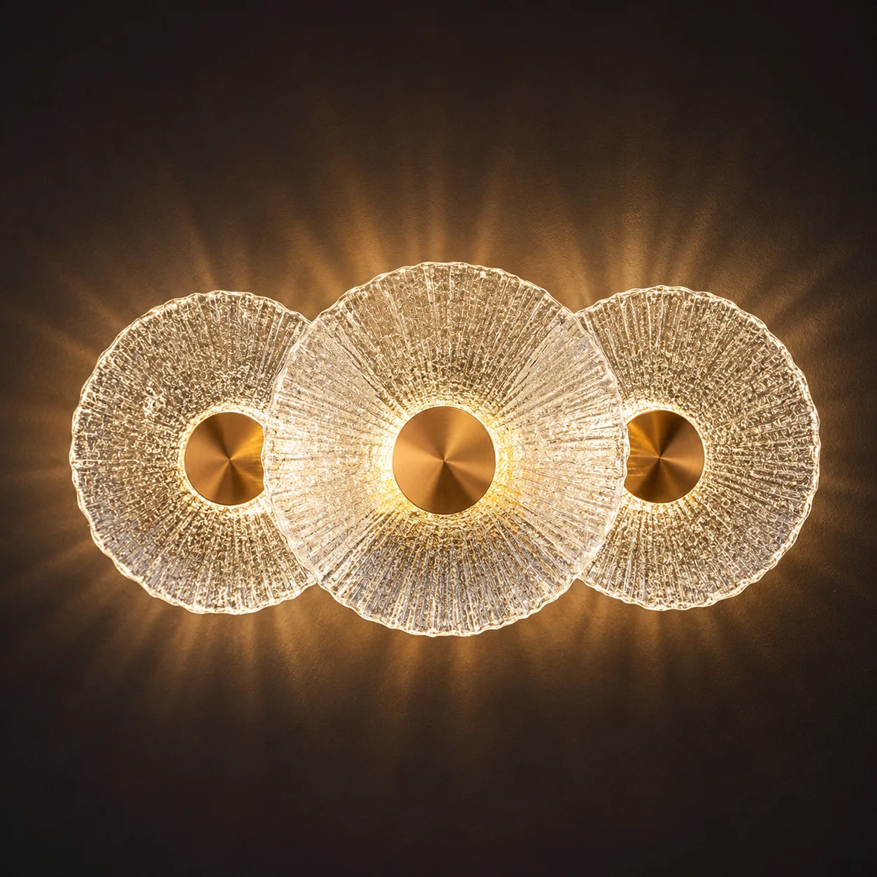 Trio Sunburst LED Wall Light