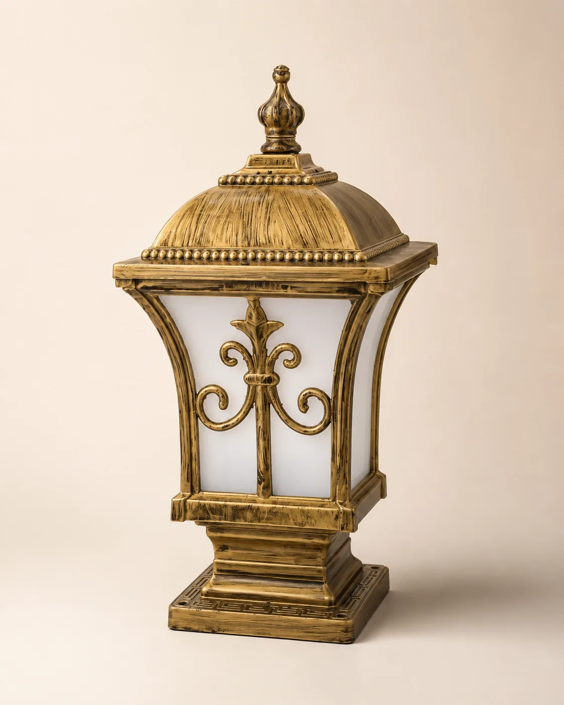 Vintage Brass Pillar Lantern